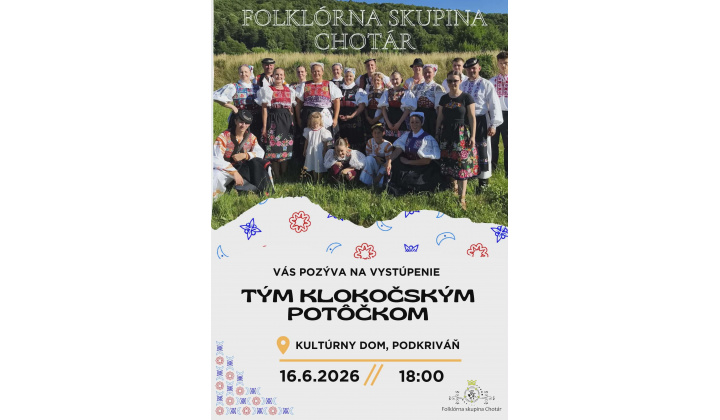 Pozvanie na vystúpenie FS Chotár