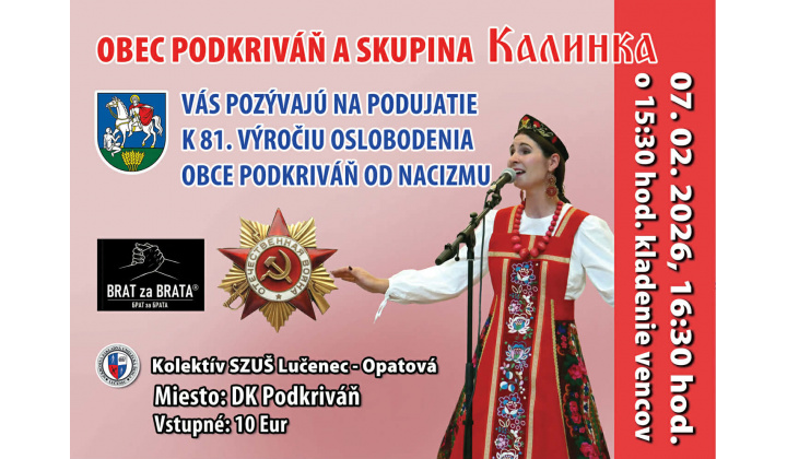 Pozvánka - Podujatie k 81. výročiu oslobodenia obce Podkriváň od nacizmu